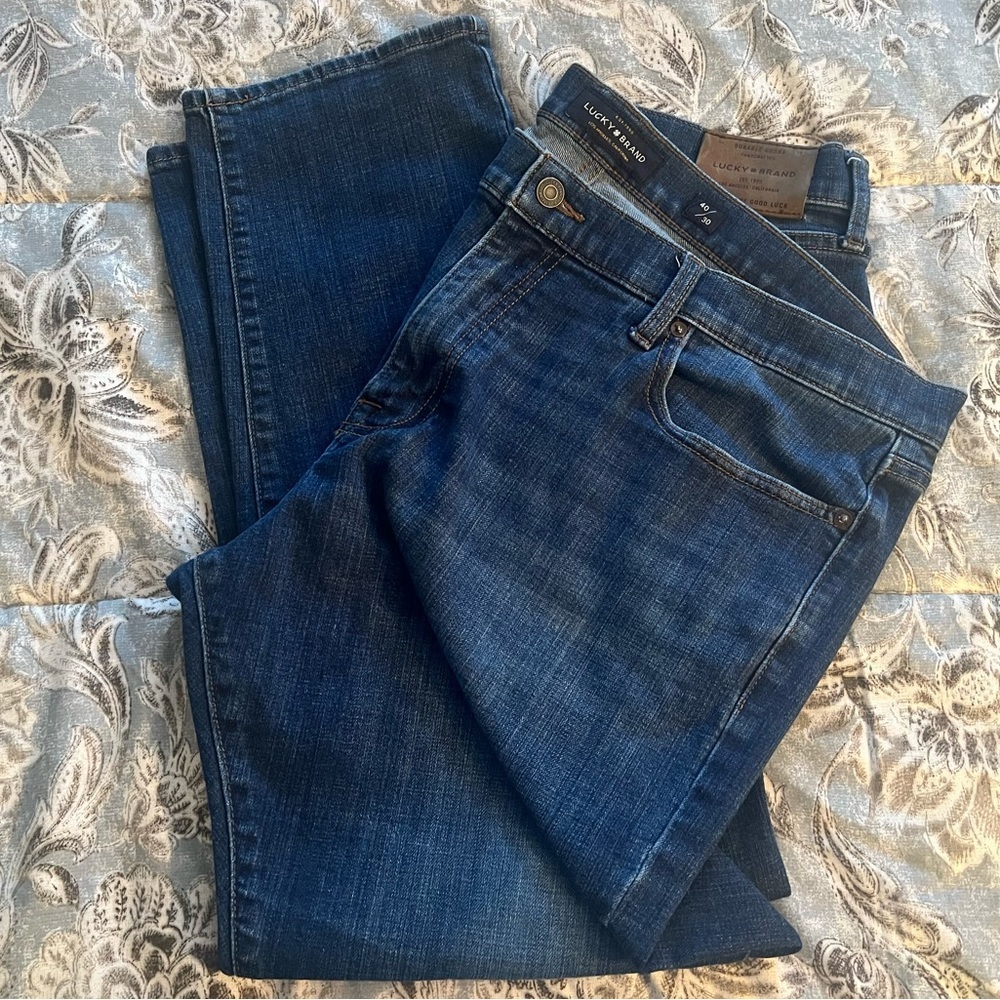 Lucky Brand Men’s 410 Athletic Slim Jeans size 40x30 Dark Wash EUC